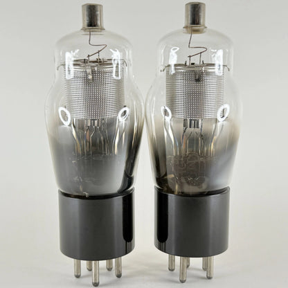 Tested Matched Pair Sylvania Type 24A Tubes Engraved Base Foil Getters Codes D7R