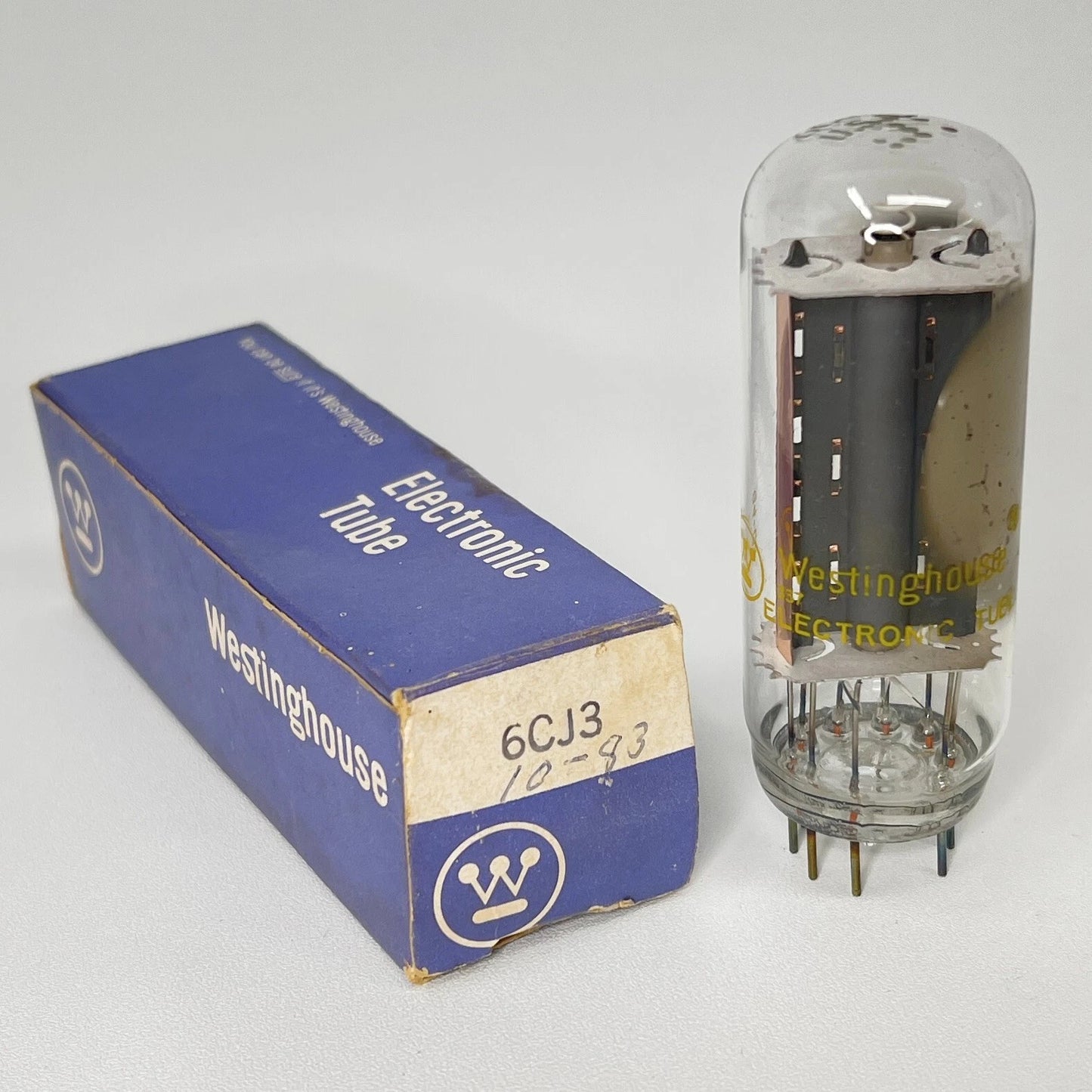 (1) Tested Westinghouse 6CJ3 Tube with Box Date Code 84-03 Vacuum Rectifier Tube