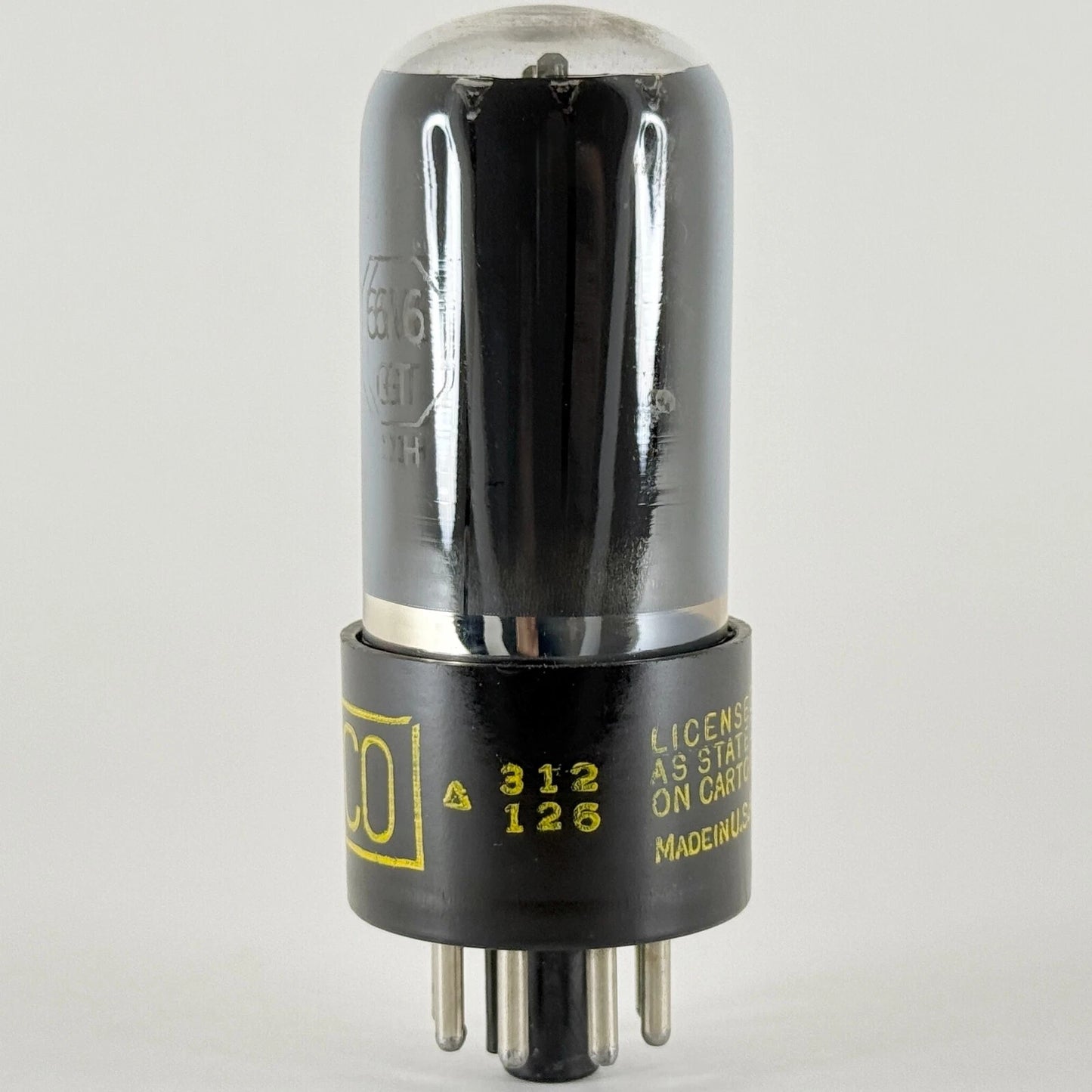 (1) Tested Delco 6V6GT Tube Date Code 125 Sylvania EIA 6V6 GT Beam Power Tube