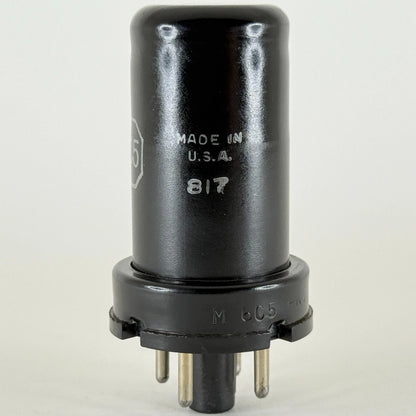 (1) Tested RCA 6C5 Tube Date Code 817 Medium Mu Triode Black Metal Tube