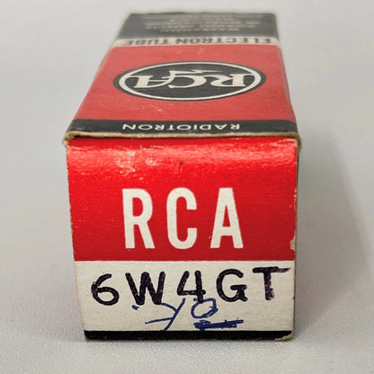 (1) Tested RCA 6W4GT Tube with Box Date Code KG 6W4 GT Half Wave Rectifier Tube