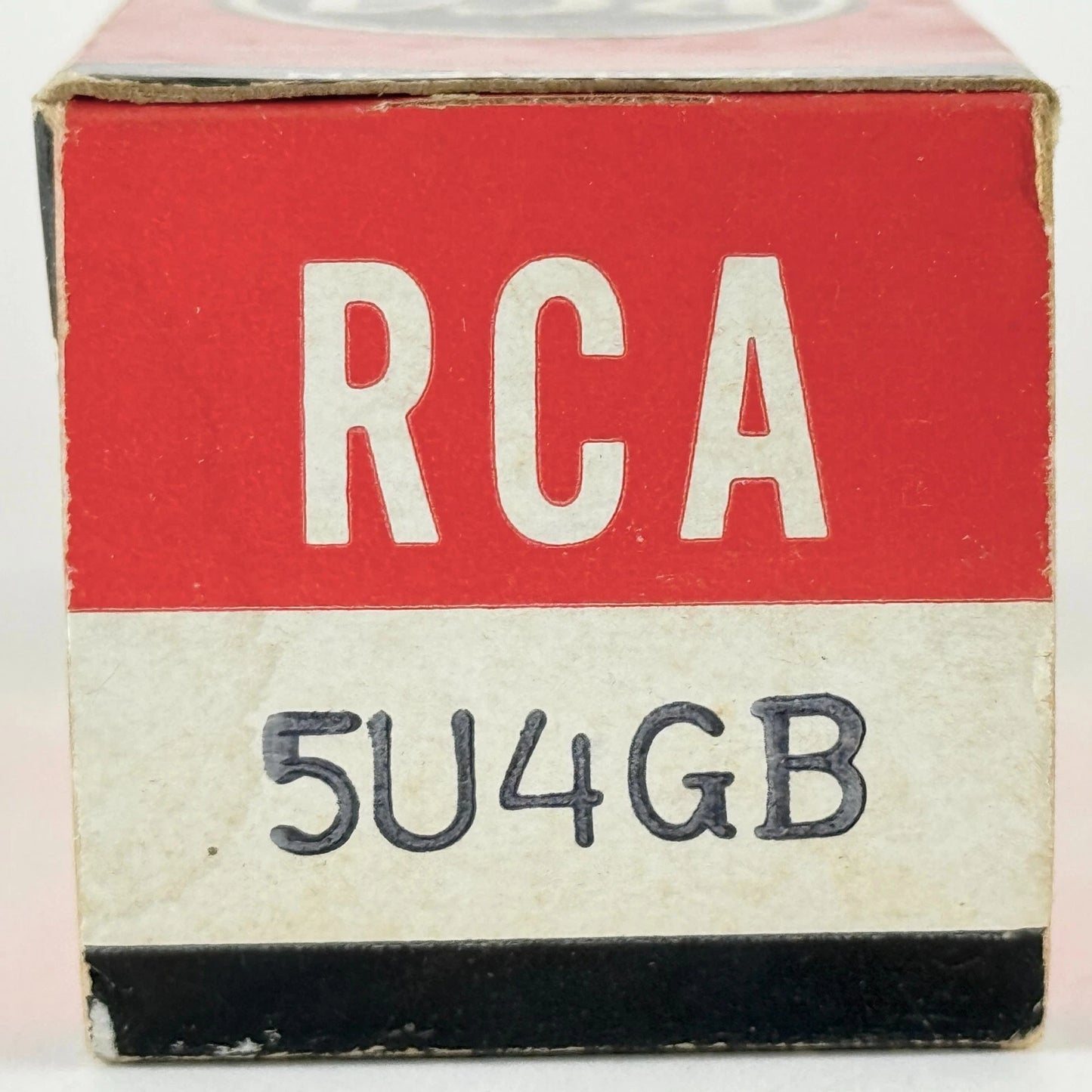 (1) Tested Balanced RCA 5U4GB Tube Black Ribbed Plates Top Side O Getter Code BW