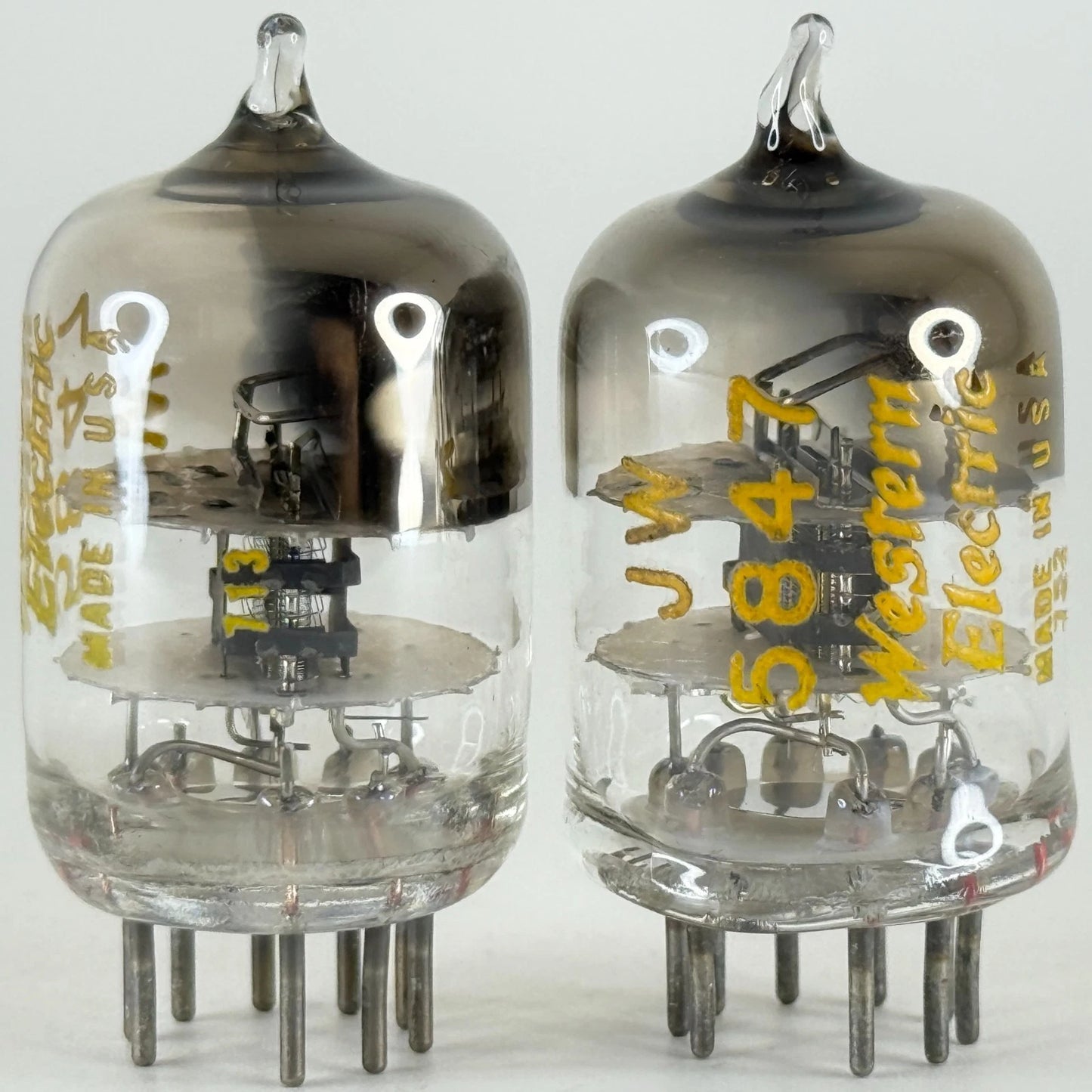 Tested Matched Balanced Pair 1947 Western Electric JW 5847 Tubes Codes 713 & 752