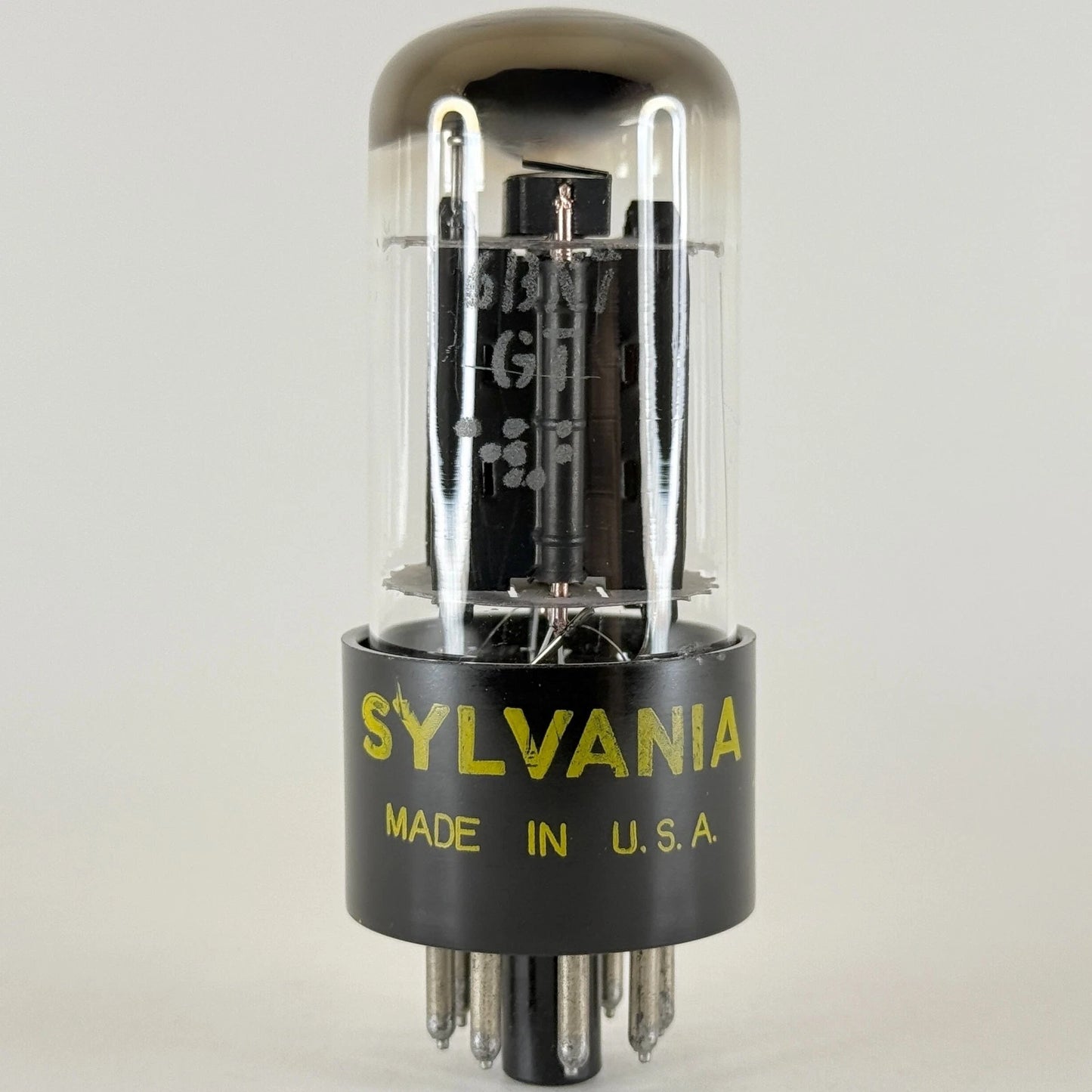(1) Tested Sylvania 6BX7GT Tube Date Code ii YKD Twin Triode Tube Black Plates