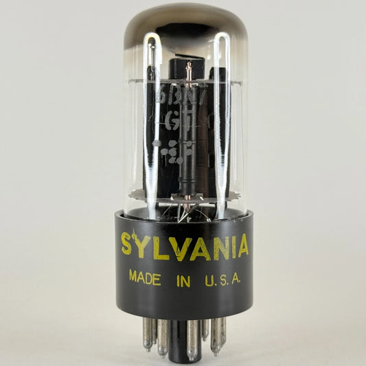 (1) Tested Sylvania 6BX7GT Tube Date Code ii YKD Twin Triode Tube Black Plates