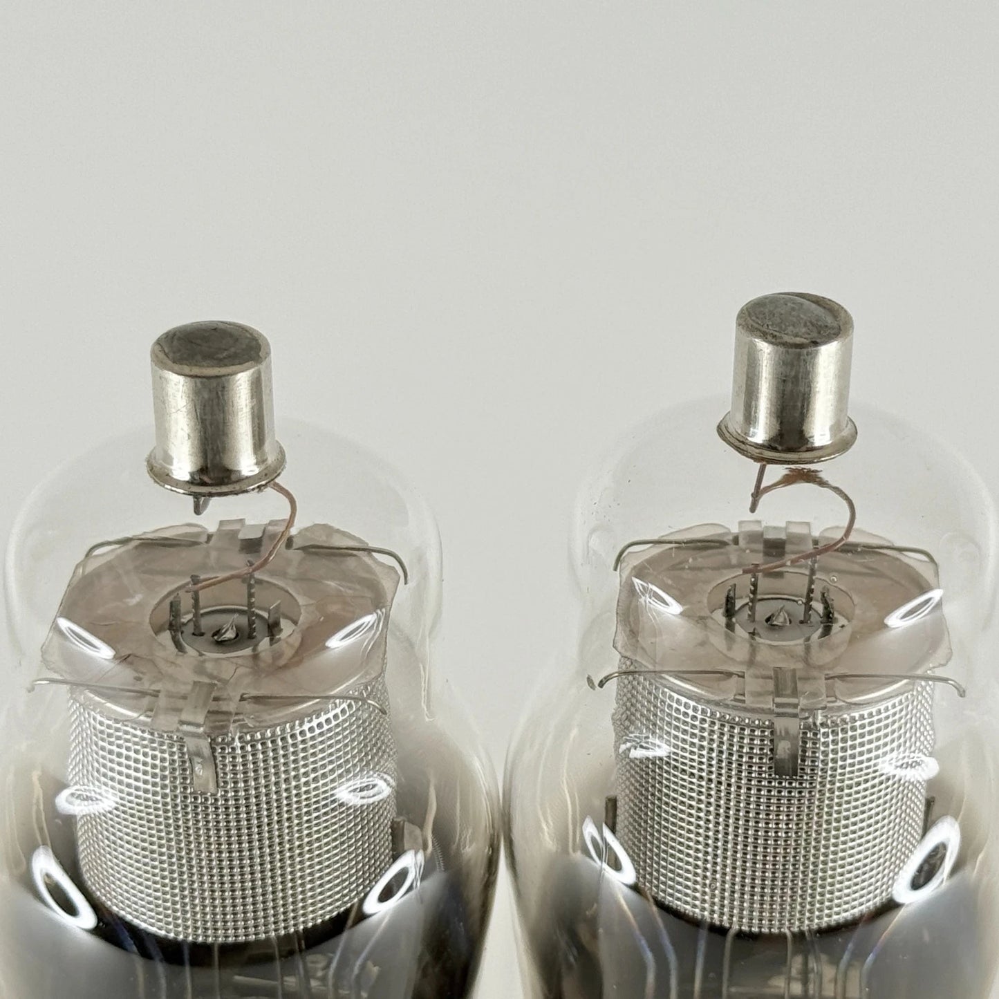 Tested Matched Pair Sylvania Type 24A Tubes Engraved Base Foil Getters Codes D7R