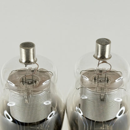 Tested Matched Pair Sylvania Type 24A Tubes Engraved Base Foil Getters Codes D7R