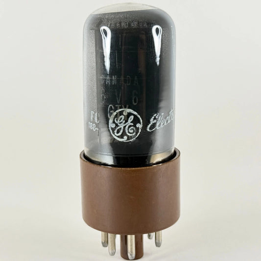 (1) Tested GE 6V6GT/A Tube Date Code FC Canada Brown Base 6V6 GT/A Beam Power