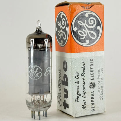 (1) Tested GE 6CU5 & Box Date Code NF Gray Plate Power Pentode (b)