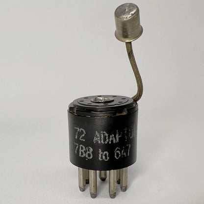 Vintage Adaptol No. 72 Tube Socket Adapter To Replace 6A7 Tube with 7B8 Tube