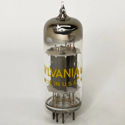 (1) Tested 1960 Sylvania 12BH7A Tube and Box Code GB VLS Gray Plates Twin Triode