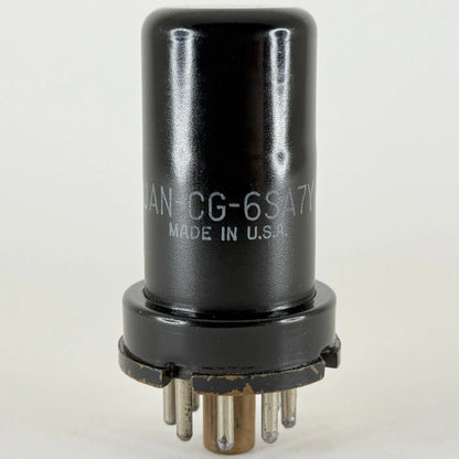 (1) Tested 1952 GE JAN CG 6SA7 Tube Code 2-04 JAN-CG-6SA7Y Pentagrid Converter