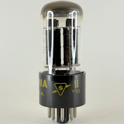 (1) Tested Sylvania 6BX7GT Tube Date Code ii YKD Twin Triode Tube Black Plates