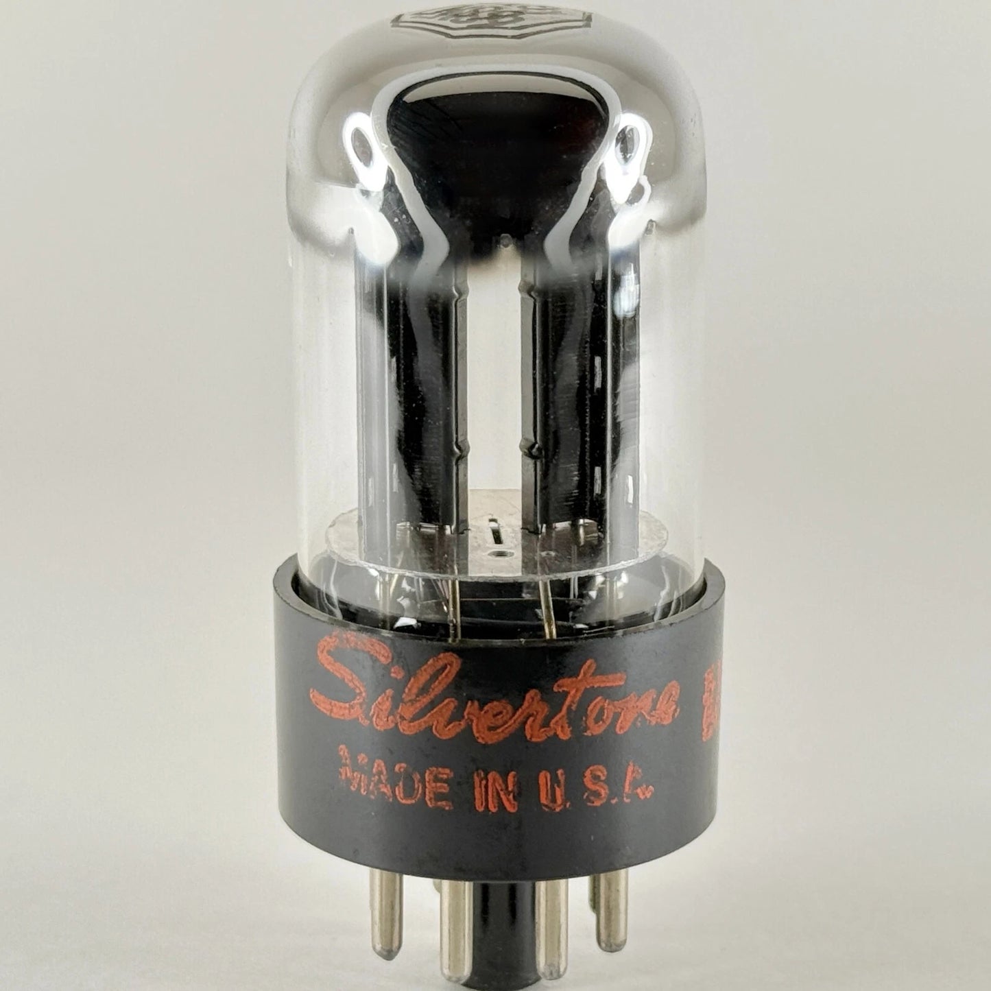 (1) Tested Silvertone 6SN7GTB Tube Chrome Dome Black Plates Code 552 6SN7GT