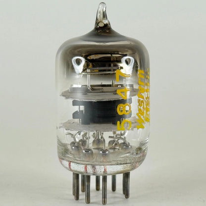 (1) Tested 1954 Western Electric 5847 404A Tube Black Plate Square Halo Code 426