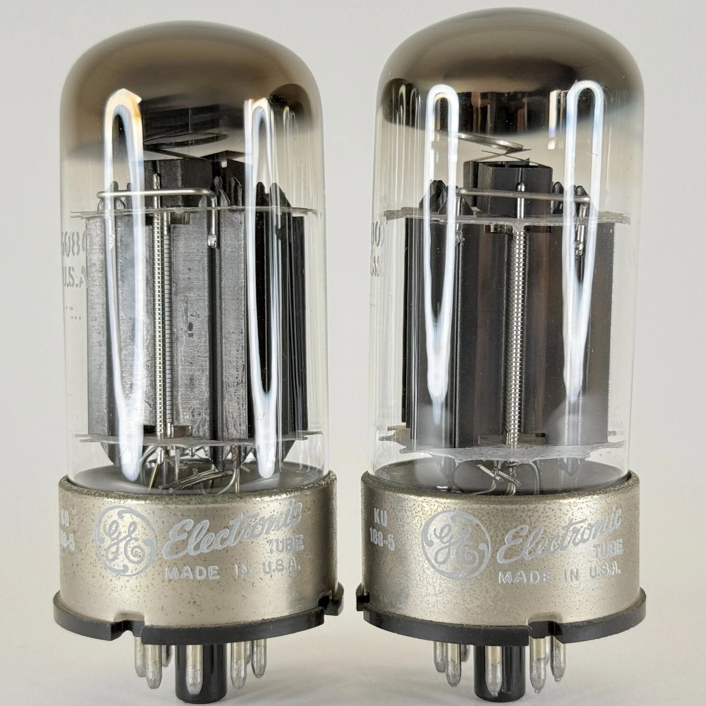 Tested Matched Pair GE 6080 Tubes Codes KU General Electric Type 6080 Triodes