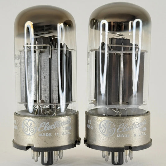 Tested Matched Pair GE 6080 Tubes Codes KU General Electric Type 6080 Triodes