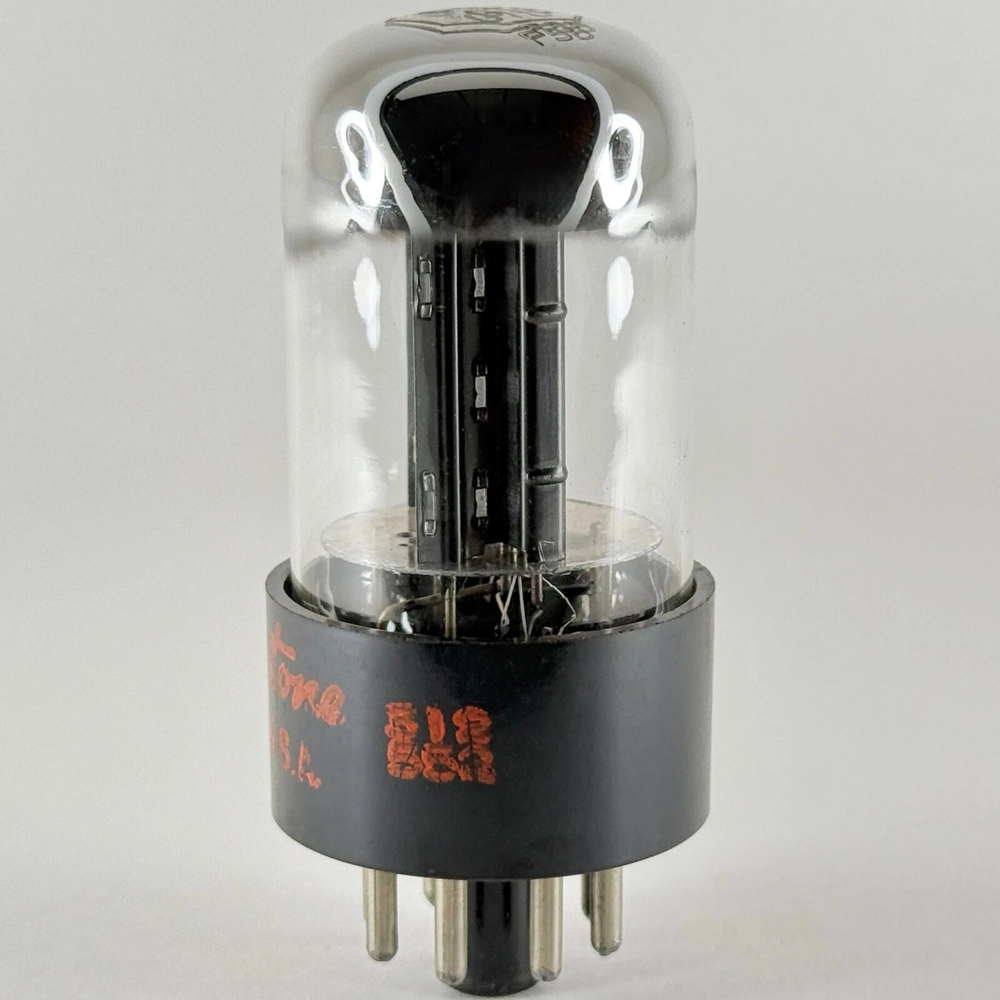 (1) Tested Silvertone 6SN7GTB Tube Chrome Dome Black Plates Code 552 6SN7GT