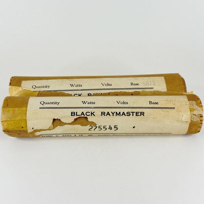 Antique Vintage Black Raymaster 275545 UV Bulbs Lamps 5873 George Gates & Co