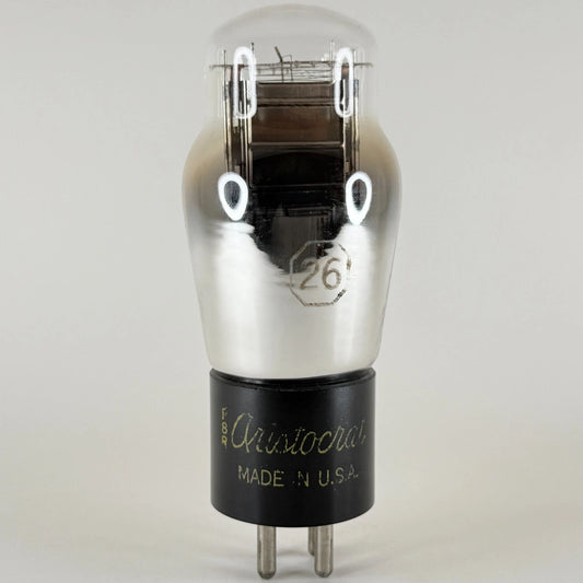 (1) Tested Aristocrat Type 26 Tube Date Code F8R Medium Mu Triode Tube