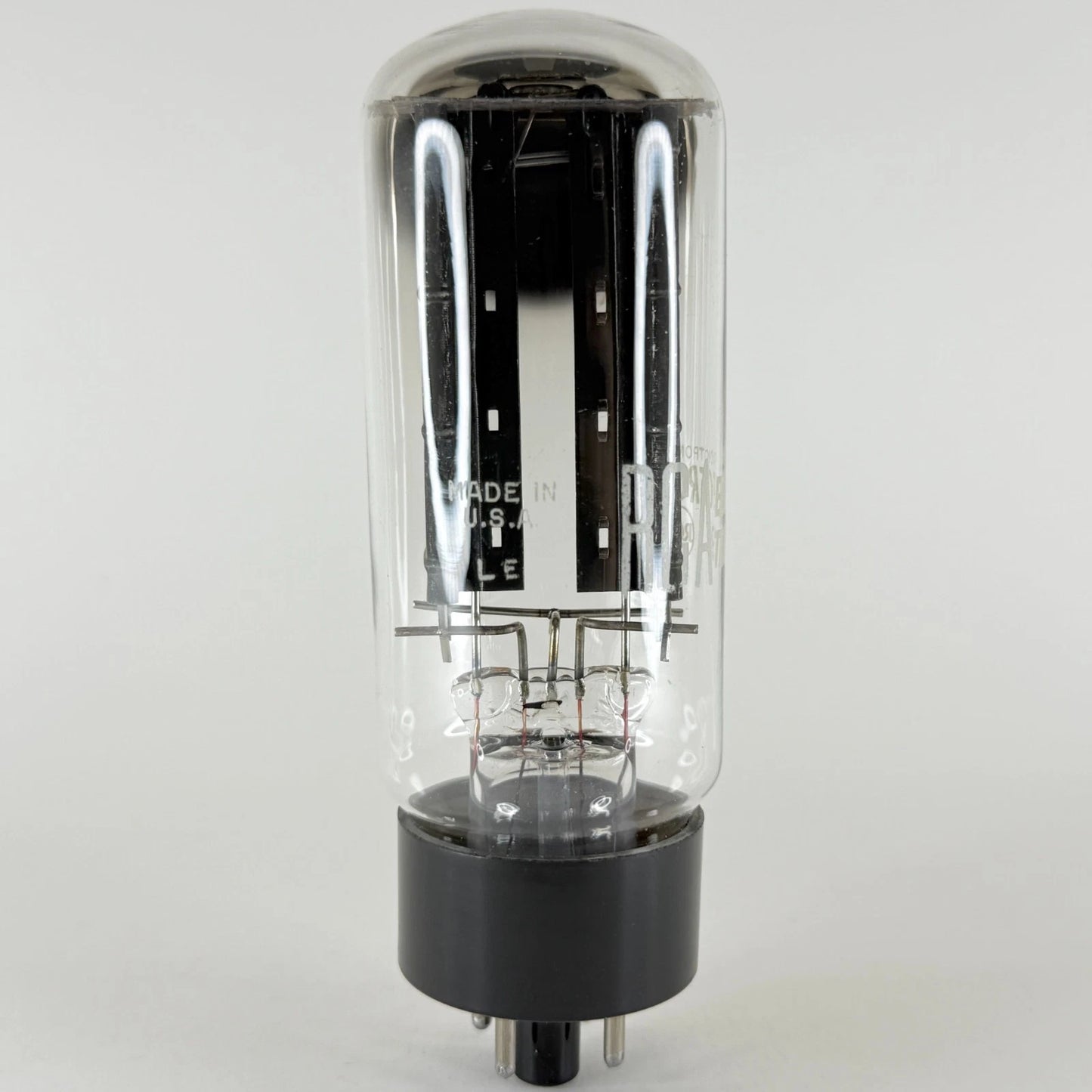(1) Tested Strong RCA 5U4GB Tube Tall Bottle Black Ribbed Plate D Getter Code LE