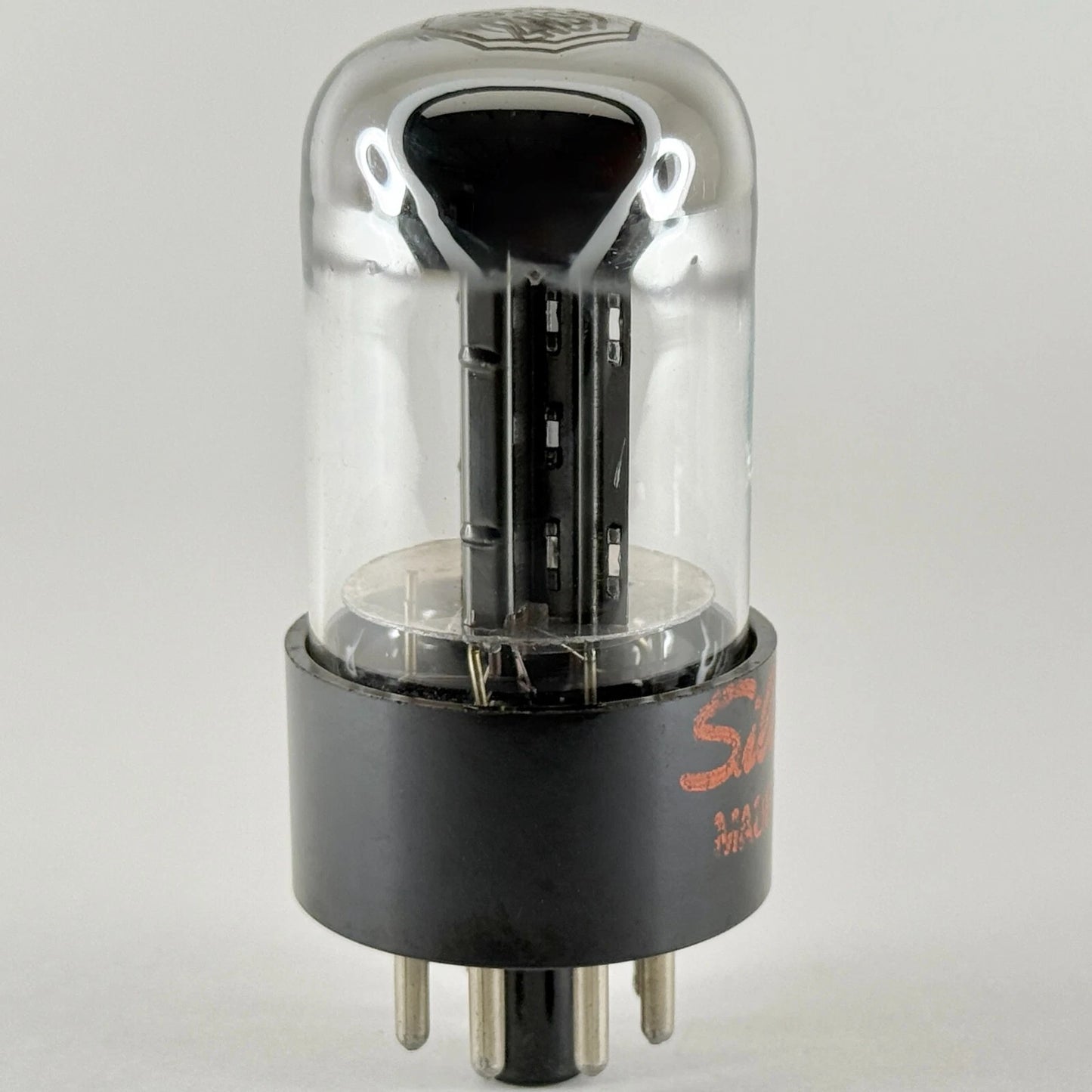 (1) Tested Silvertone 6SN7GTB Tube Chrome Dome Black Plates Code 552 6SN7GT