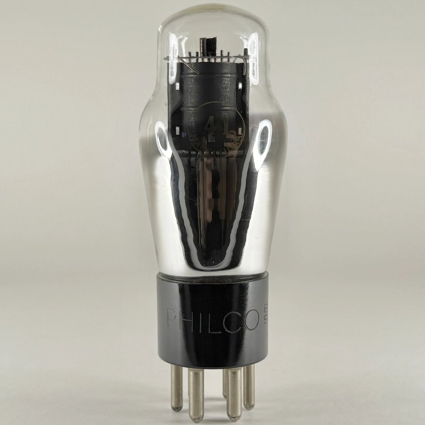 (1) Tested Philco Type 41 Tube Date Code 6S Engraved Base Power Pentode 41 Tube