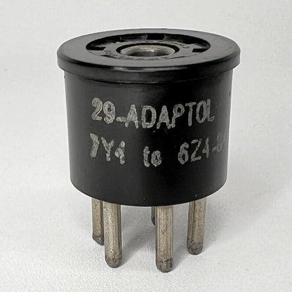 Vintage Adaptol No. 29 Tube Socket Adapter To Convert 7Y4 Tube to 6Z4 84 Tube