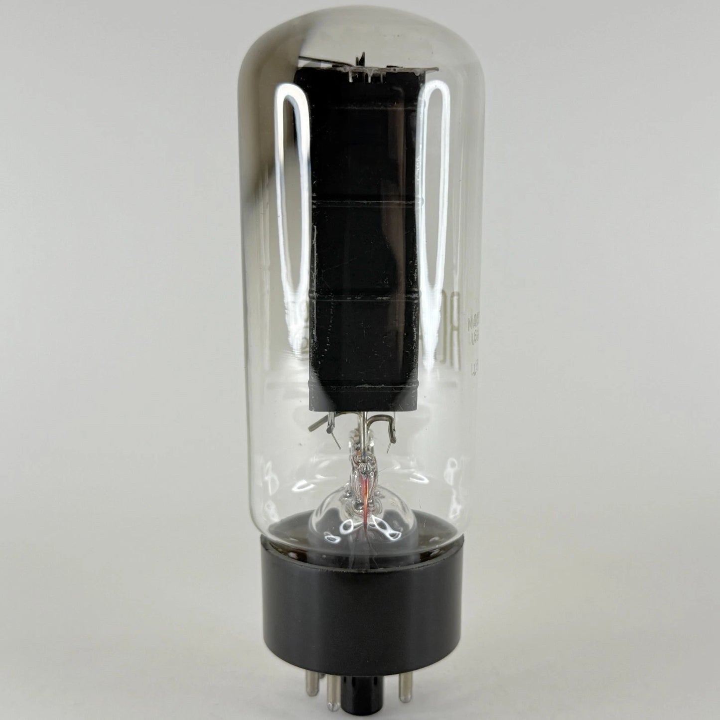 (1) Tested Strong RCA 5U4GB Tube Tall Bottle Black Ribbed Plate D Getter Code LE