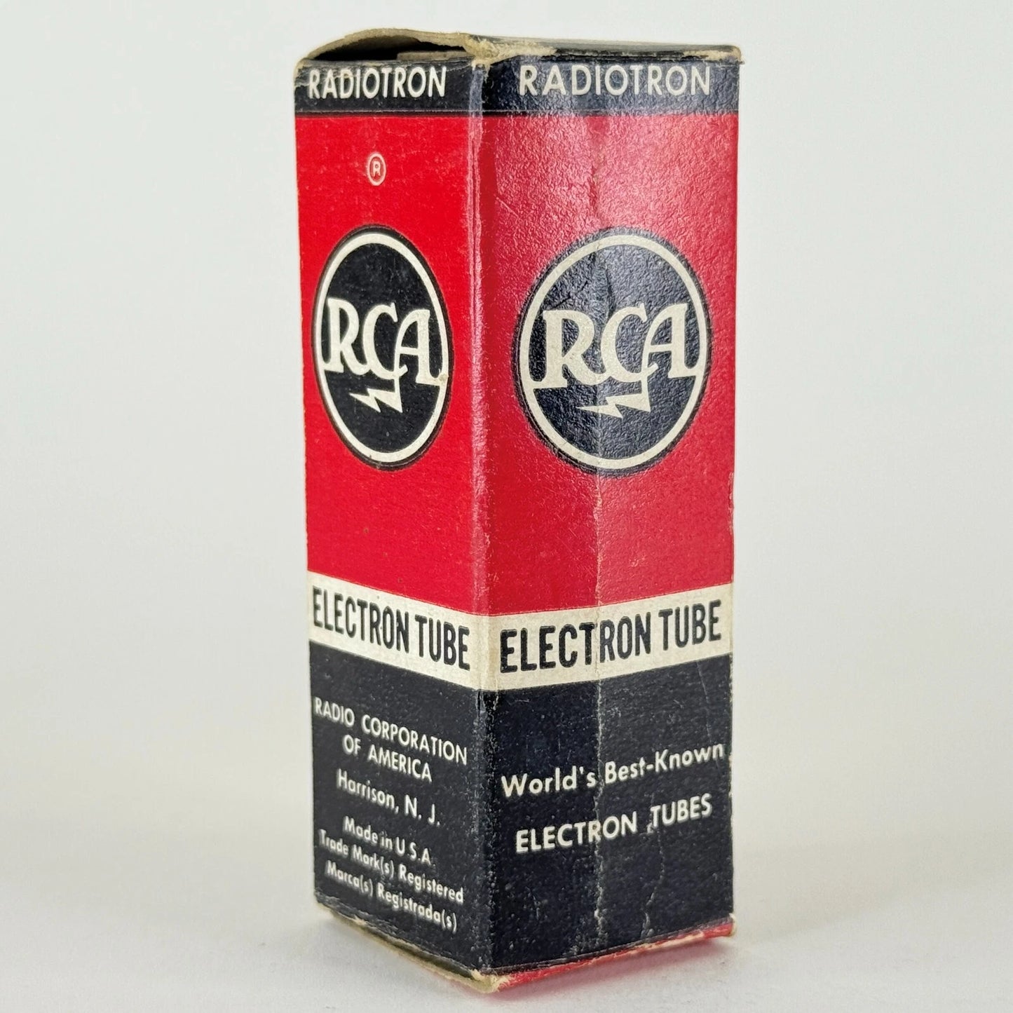 (1) Tested RCA 6CG7 Tube with Box Code 5-52 Black Plates Horsehoe Halo Getter