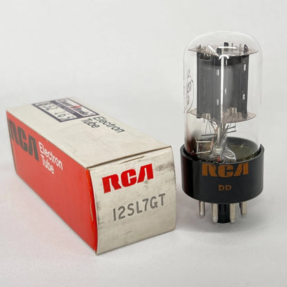 (1) Tested RCA 12SL7GT Tube Black Plates Code DD Cleaver Brooks Box 12SL7 GT (e)
