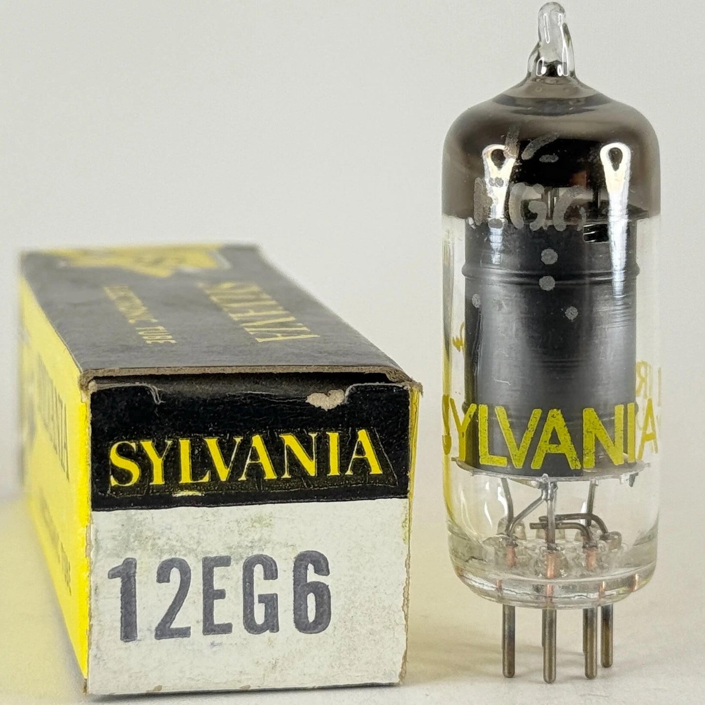 (1) Tested Sylvania 12EG6 Tube and Box Date Code NR YAU Pentagrid Heptode (c)