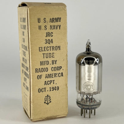 (1) Tested RCA JRC 3Q4 Tube with US Army US Navy Box Date Code 9-43 RCA 3Q4 Tube
