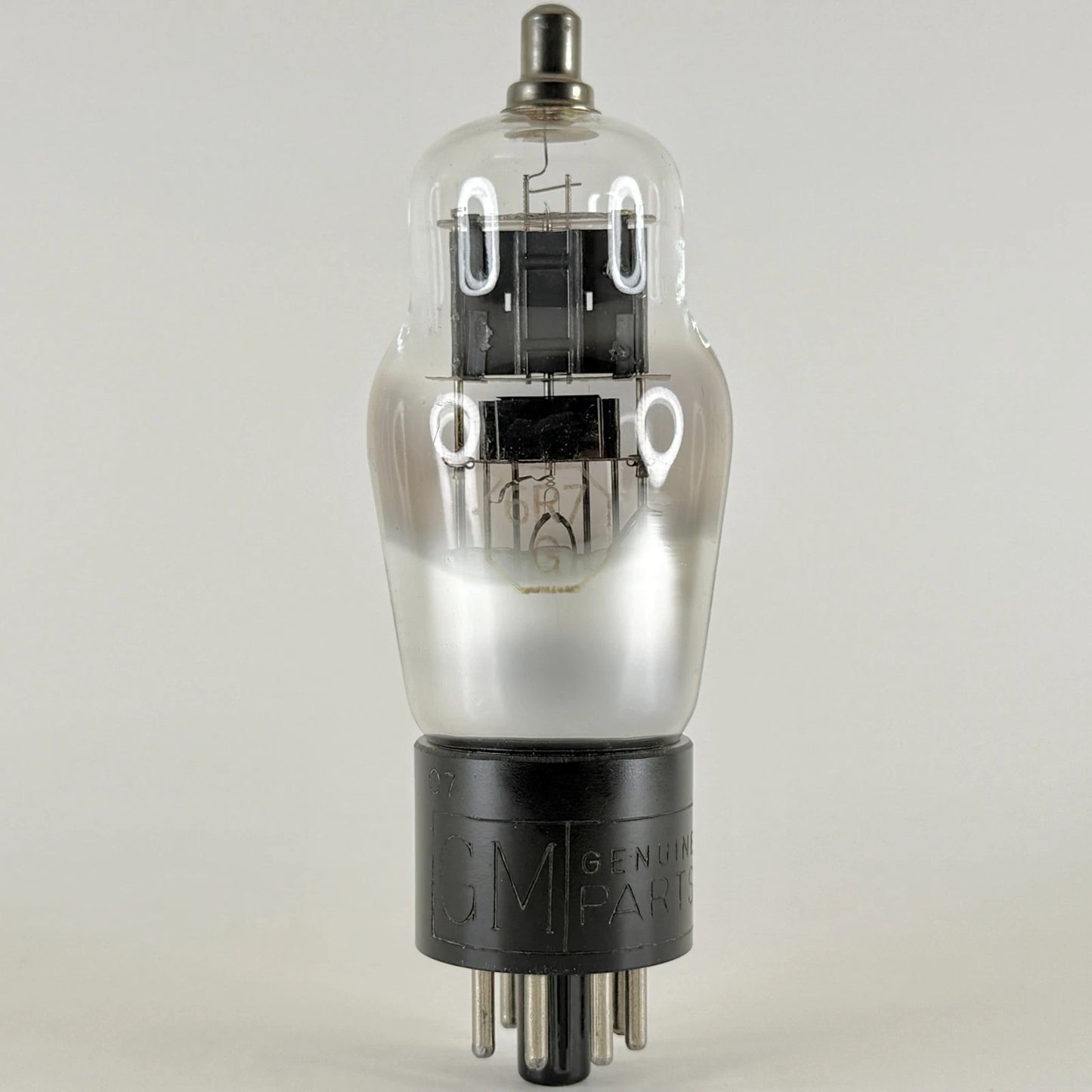 (1) Tested GM (General Motors) 6R7G Tube Engraved Base Date Code 07