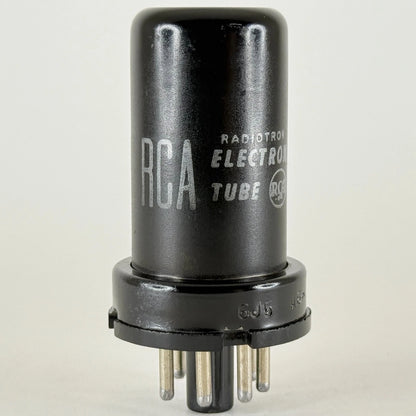 (1) Tested RCA 6J5 Tube Date Code 6-52 RCA 6J5 Medium Mu Triode Black Metal Tube