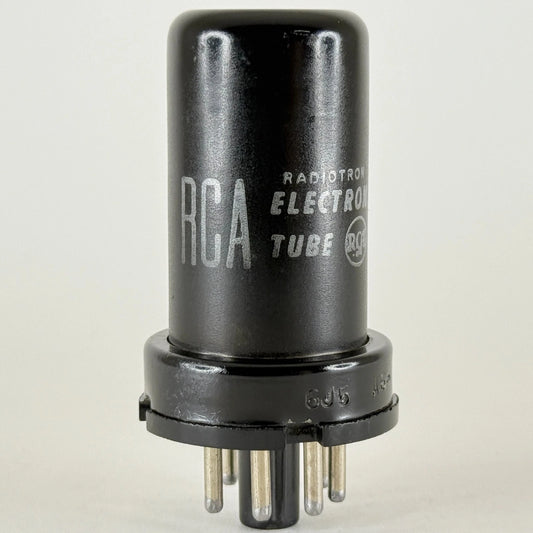 (1) Tested RCA 6J5 Tube Date Code 6-52 RCA 6J5 Medium Mu Triode Black Metal Tube