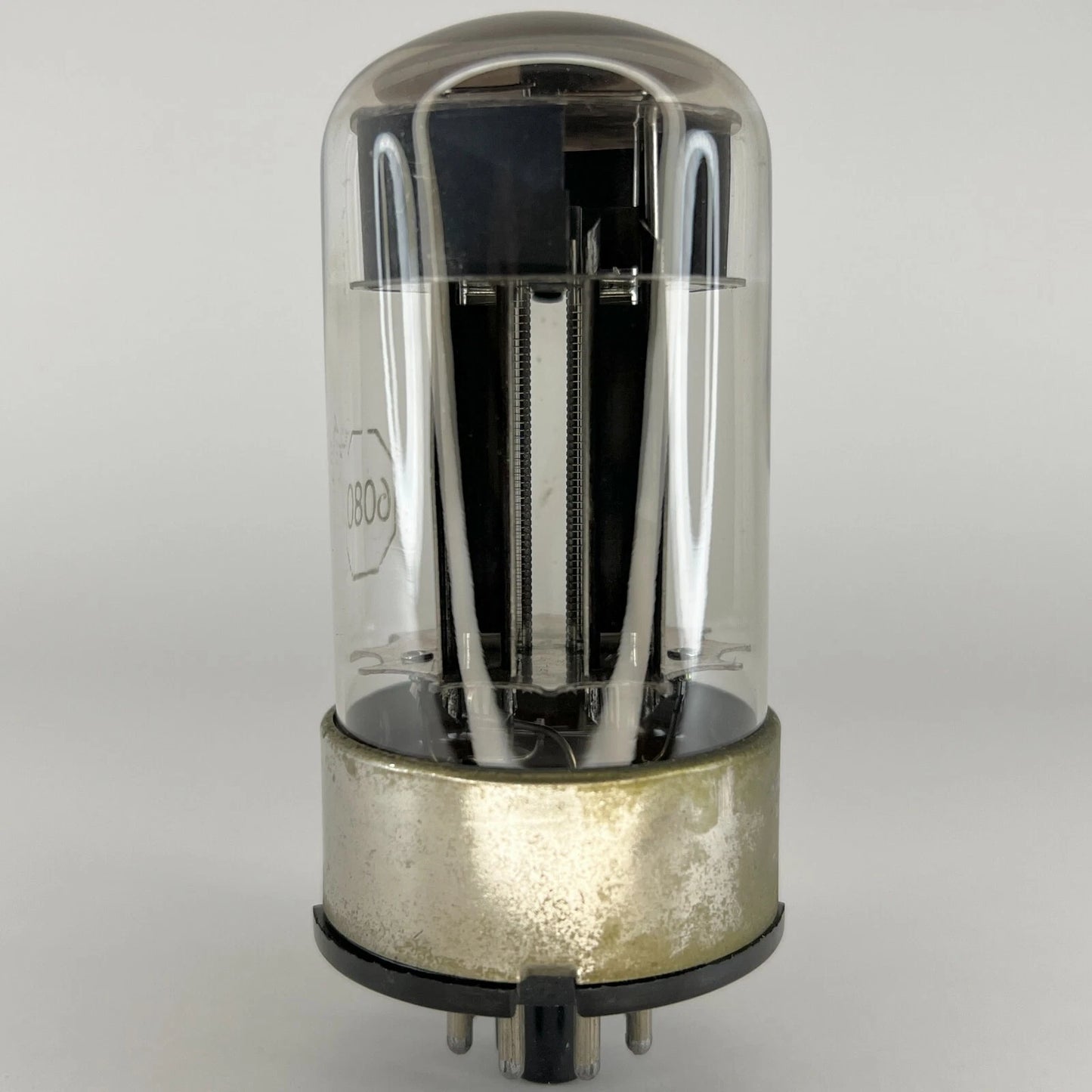 (1) Tested Balanced RCA 6080 Tube Code 3-04 Black Plate RCA 6080 Twin Triode
