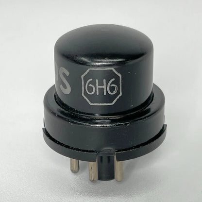 (1) Tested Balanced Philips 6H6 Tube Twin Diode Black Metal Tube
