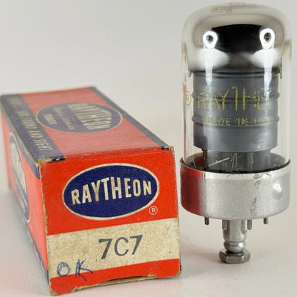 (1) Tested Strong Raytheon 7C7 Tube with Box Date Code 239 Loctal Pentode Tube