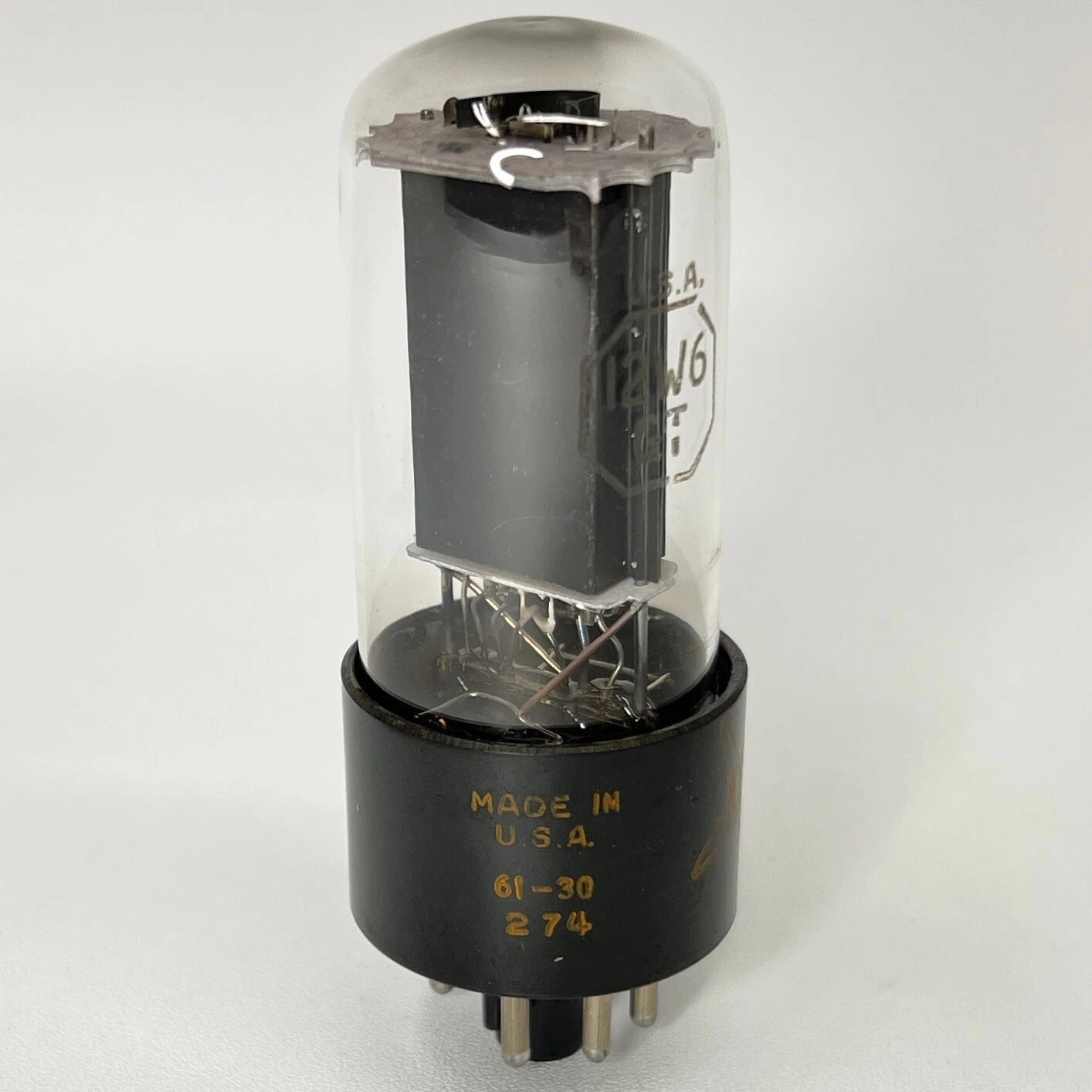 (1) Tested Wells Gardner 12W6GT Tube Code 61-30 Wells Gardner and Co 12W6 GT