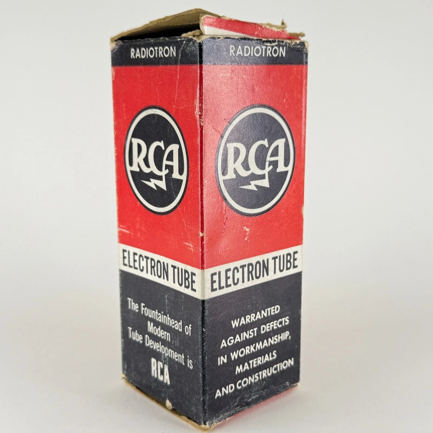 (1) Tested Strong RCA 5U4GB Tube Tall Bottle Black Ribbed Plate D Getter Code LE