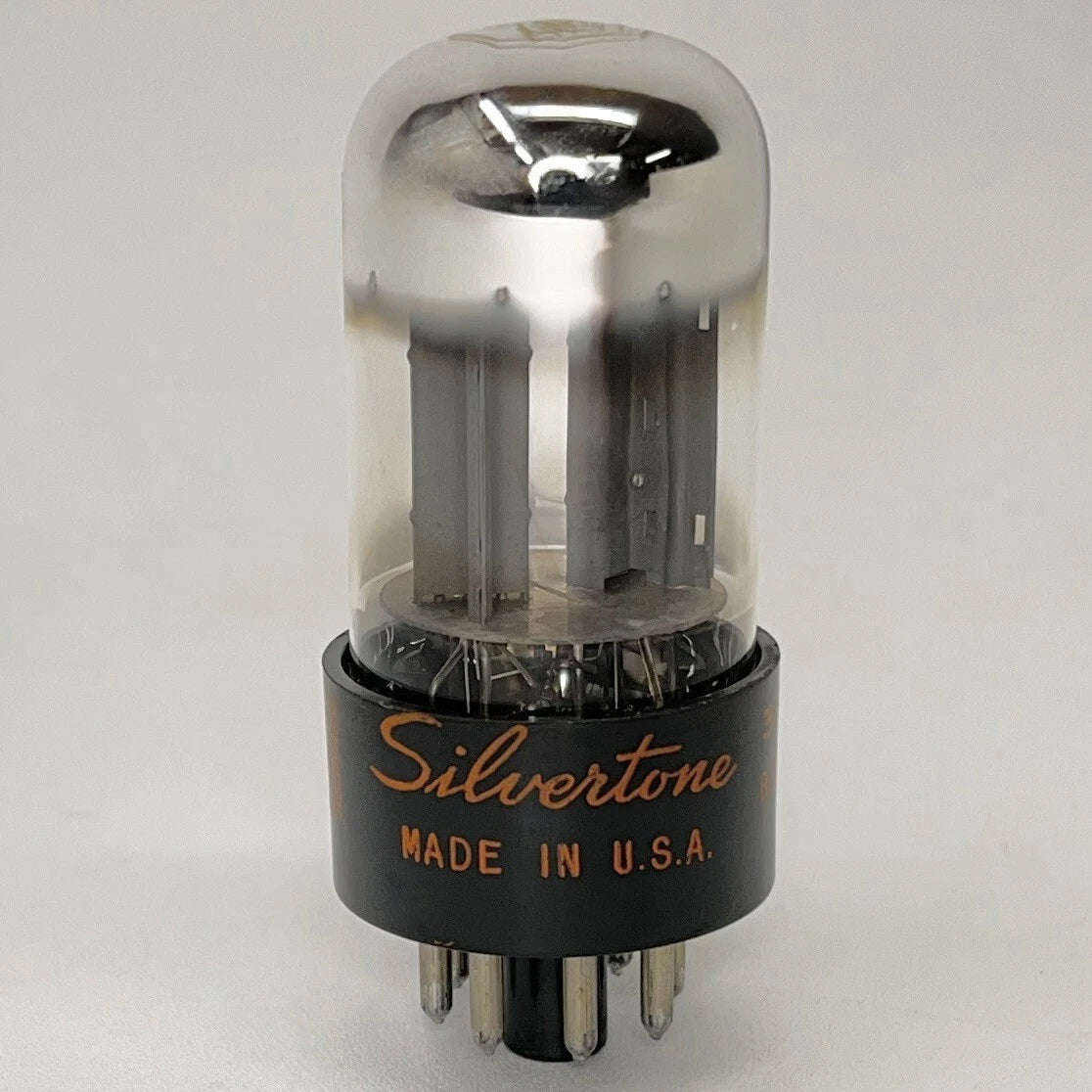 (1) Tested Balanced Silvertone 6SN7GTB Tube Chrome Dome Gray Code BJH 6SN7GT
