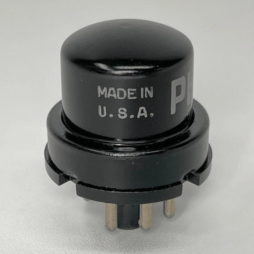 (1) Tested Balanced Philips 6H6 Tube Twin Diode Black Metal Tube