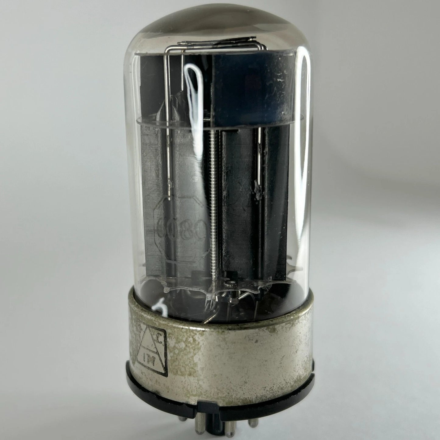 (1) Tested Balanced RCA 6080 Tube Code 3-04 Black Plate RCA 6080 Twin Triode