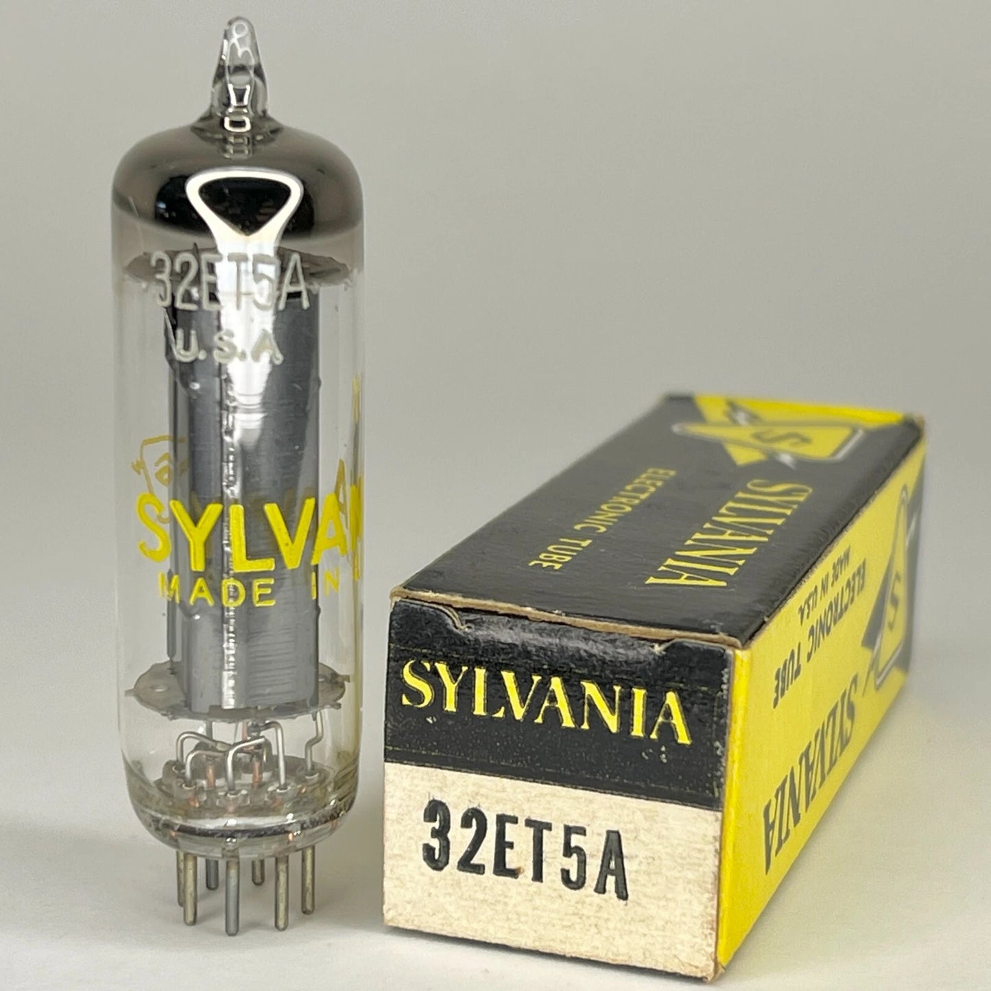 (1) Tested Sylvania 32ET5A Tube with Box Date Code BAU 32ET5 A Power Tube (d)
