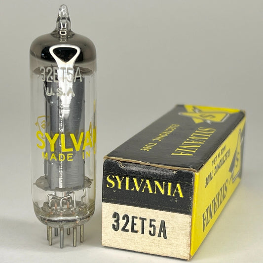 (1) Tested Sylvania 32ET5A Tube with Box Date Code BAU 32ET5 A Power Tube (d)