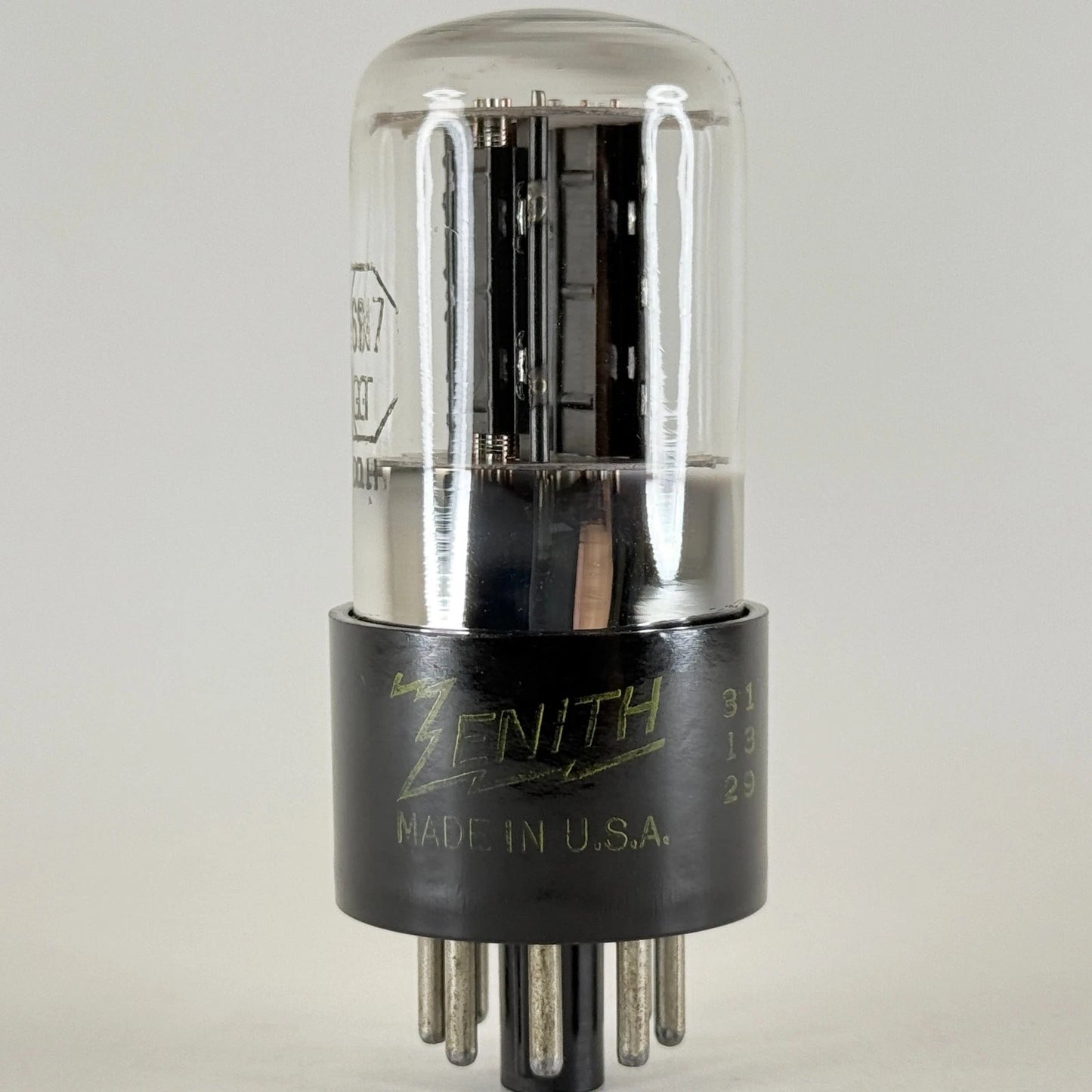 (1) Tested Zenith 6SN7GT Tube Tall Bottle Code 139 Black Plates Sylvania 6SN7 GT