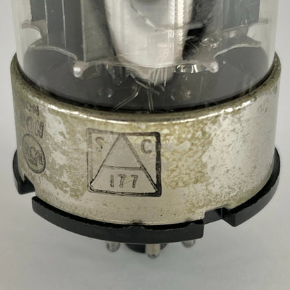 (1) Tested Balanced RCA 6080 Tube Code 3-04 Black Plate RCA 6080 Twin Triode