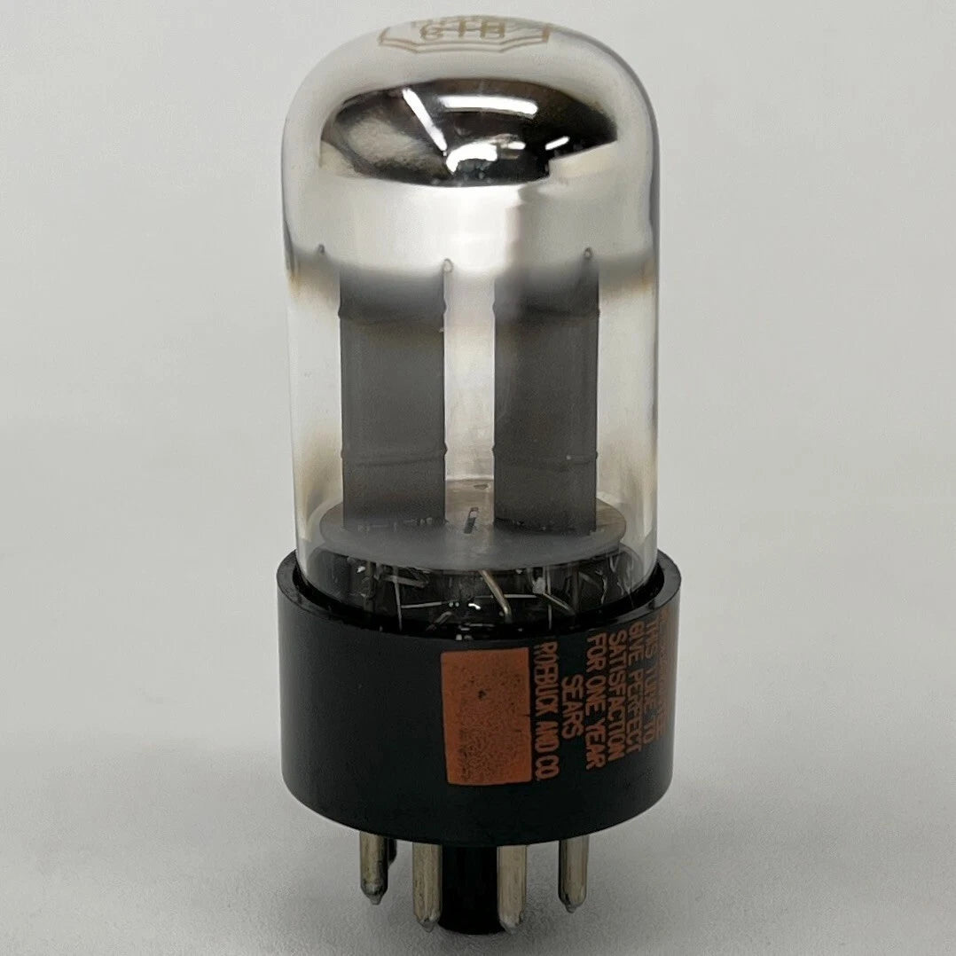 (1) Tested Balanced Silvertone 6SN7GTB Tube Chrome Dome Gray Code BJH 6SN7GT