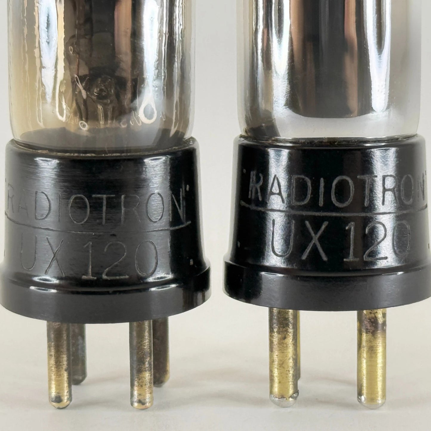 Tested Balanced Matched Pair RCA Radiotron UX-120 Tubes Type 20 UX 120 Tubes (e)
